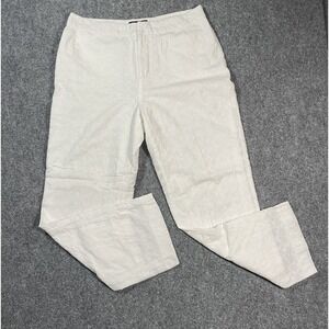 Banana Republic Pants Harrison Eyelet Size 8 White Lace Trouser Bottoms Lined